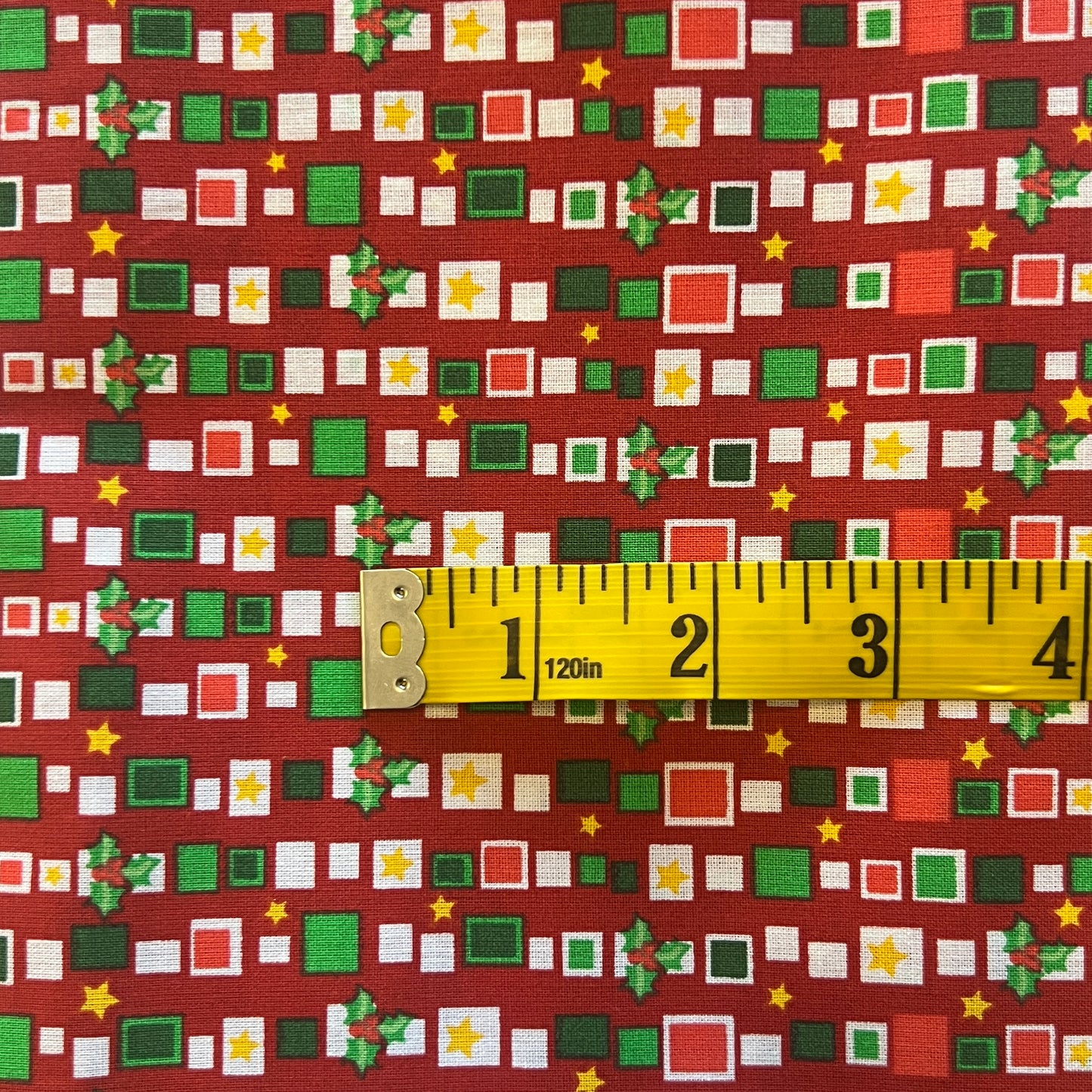 Geometric Holiday Cotton: 4 yds