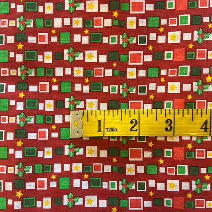 Geometric Holiday Cotton: 4 yds