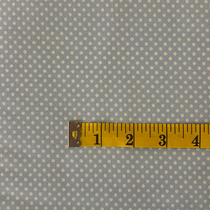 Light Blue Polka Dots Cotton: 3 yds