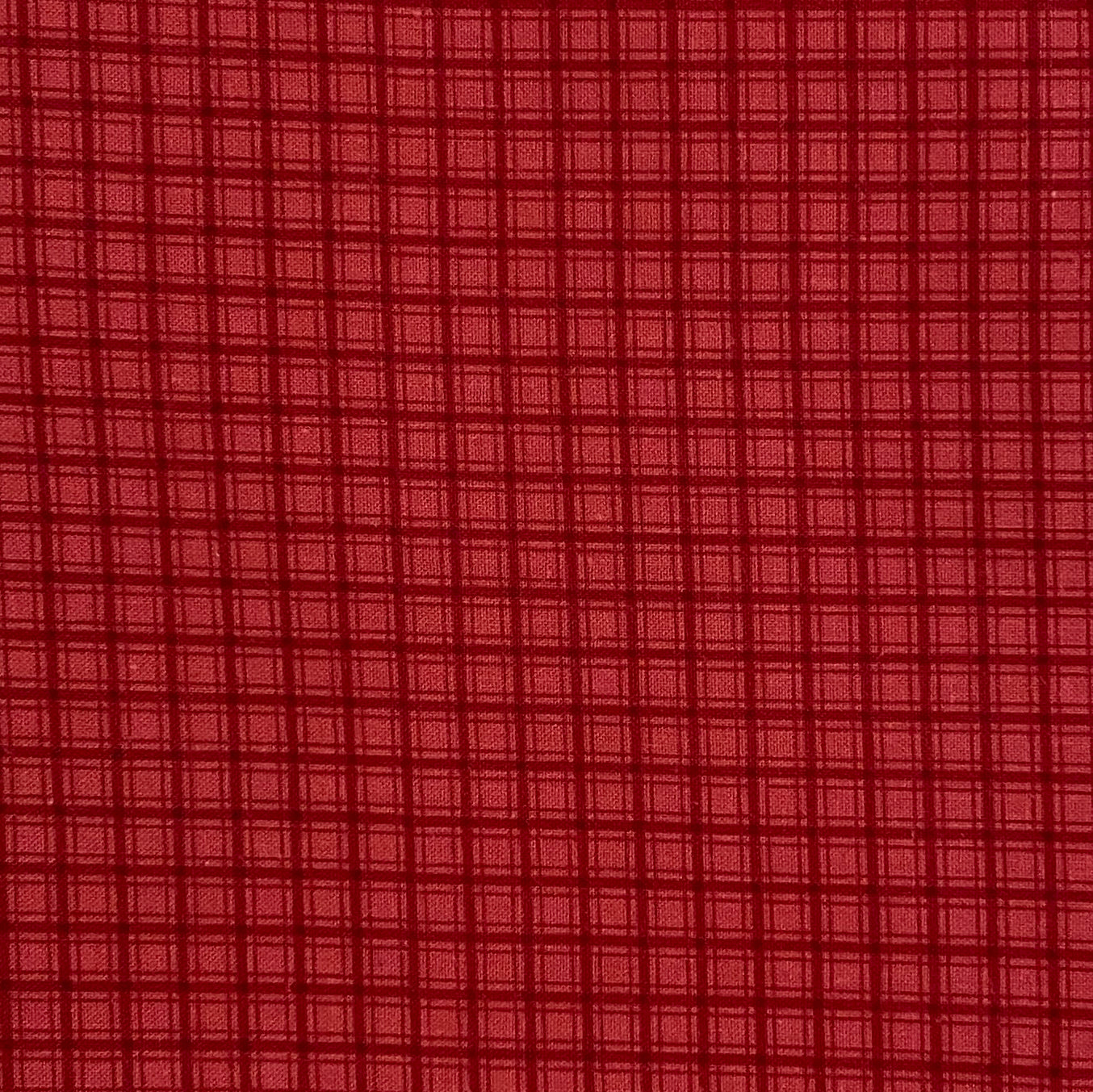 Red & Pink Checkered Cotton: 2 yds