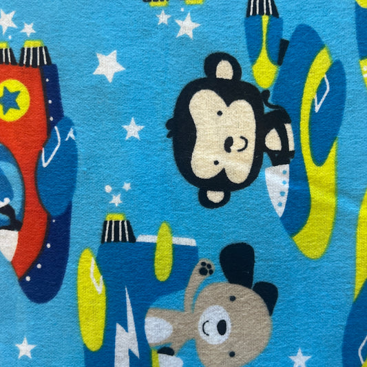 Pets in Space Flannel: 2 yds