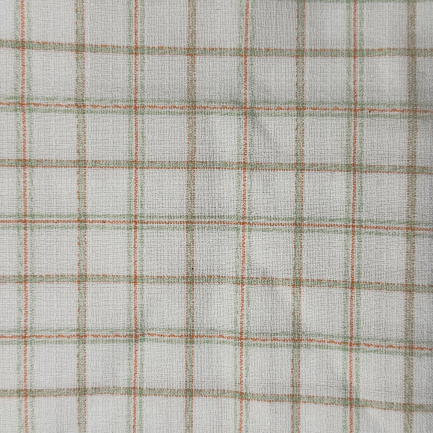 Medium Weight Orange Green Cream Texture Woven Poly: 1 yd