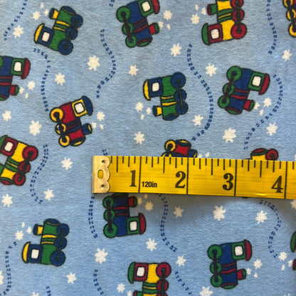 Toy Trains Flannel: 2 yds
