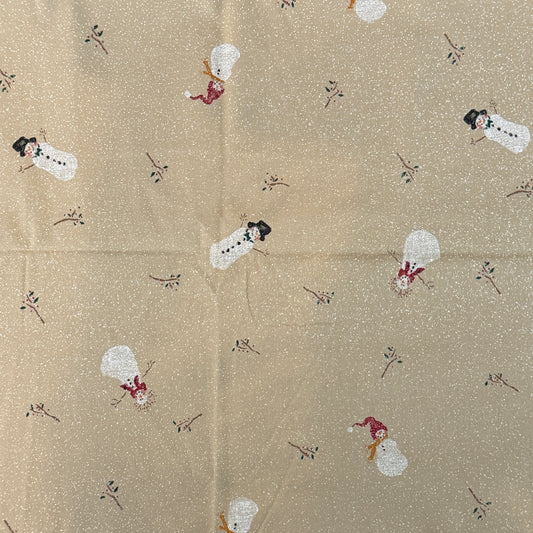 Faded Snowman Cotton: 2 yds