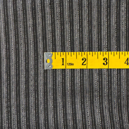 Grey & Brown Striped Suiting: 2 yds