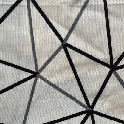Black & Grey Triangles Home Decor Fabric: 1 yd