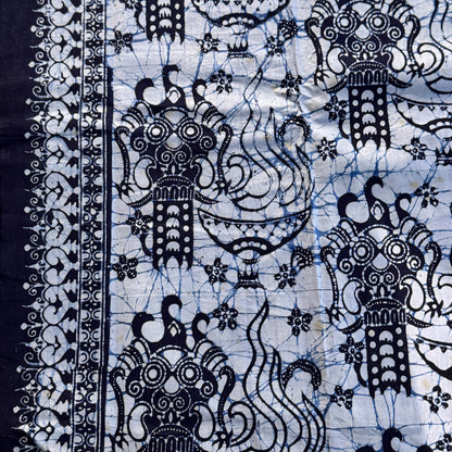 Two-Tone Blue Batik Cotton: 2 yds