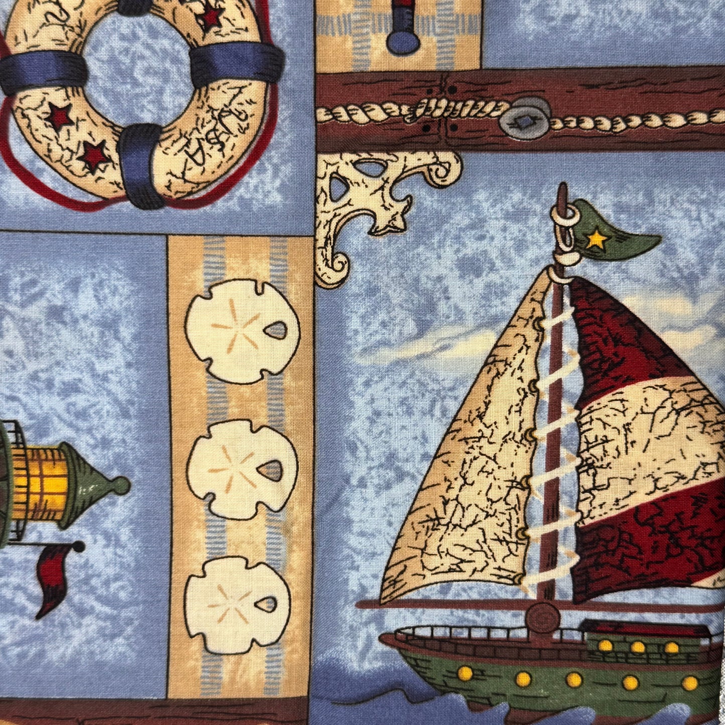 Nautical Scene Cotton: 1.5 yds