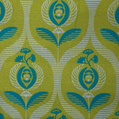 Lime Funky Floral Cotton: 2 yds