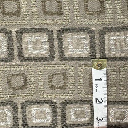 Heavyweight Neutral Tones Geometric Woven Home Decor Cotton Blend: 2.25 yds