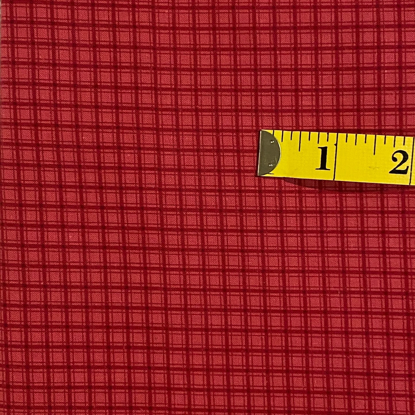 Red & Pink Checkered Cotton: 2 yds