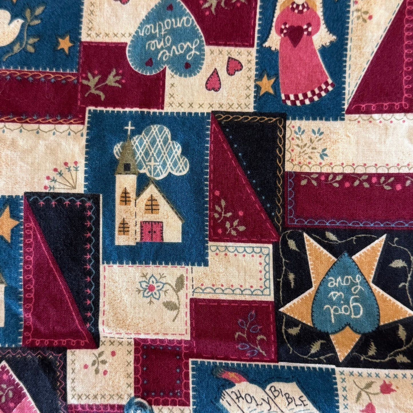 God Bless Patchwork Cotton: 2 yds