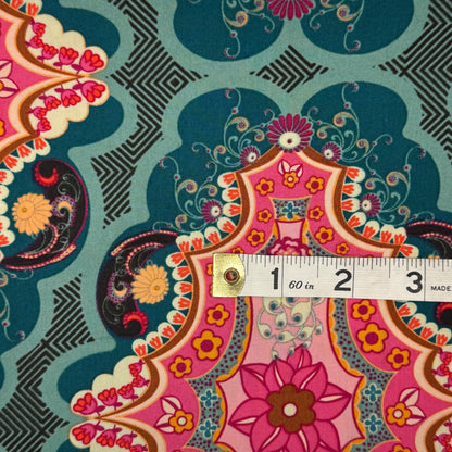 Multicolor Moroccan-Inspired Print Cotton: 1 yd