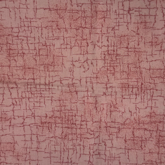 Pink Cracks Cotton Blend: 1 yd