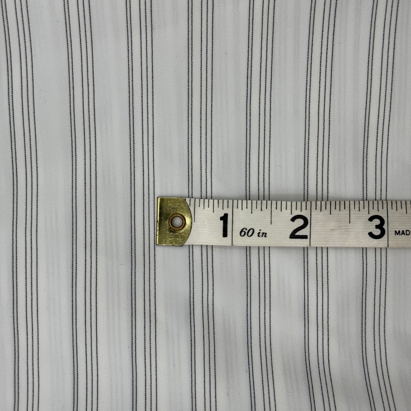 Lightweight Black on White Stripe Matte Poly: 2 yds