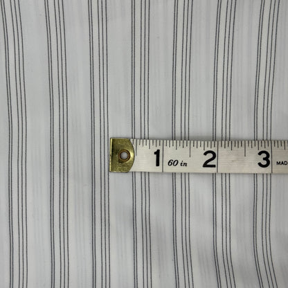 Lightweight Black on White Stripe Matte Poly: 2 yds