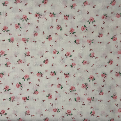 Pink Micro Floral Cotton: 2.5 yds