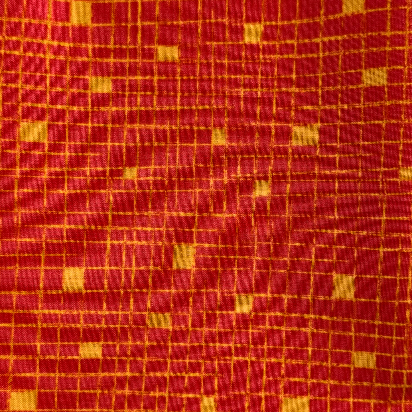 Red & Orange Modern Marks Cotton: 3 yds