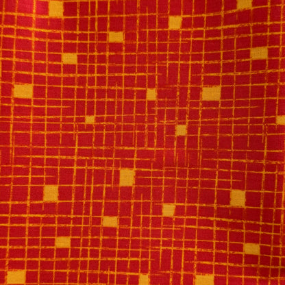 Red & Orange Modern Marks Cotton: 3 yds