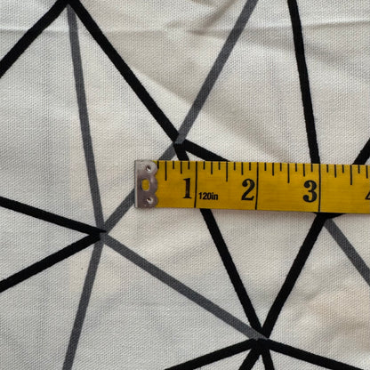Black & Grey Triangles Home Decor Fabric: 1 yd
