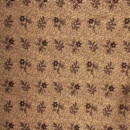 Light Brown Floral Cotton: 3 yds