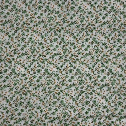 Green Micro Floral Cotton Blend: 1 yd