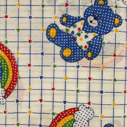 Rainbow Teddy Bear Cotton Blend: 1.5 yds