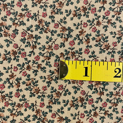 Mauve Micro Floral Cotton: 2 yds