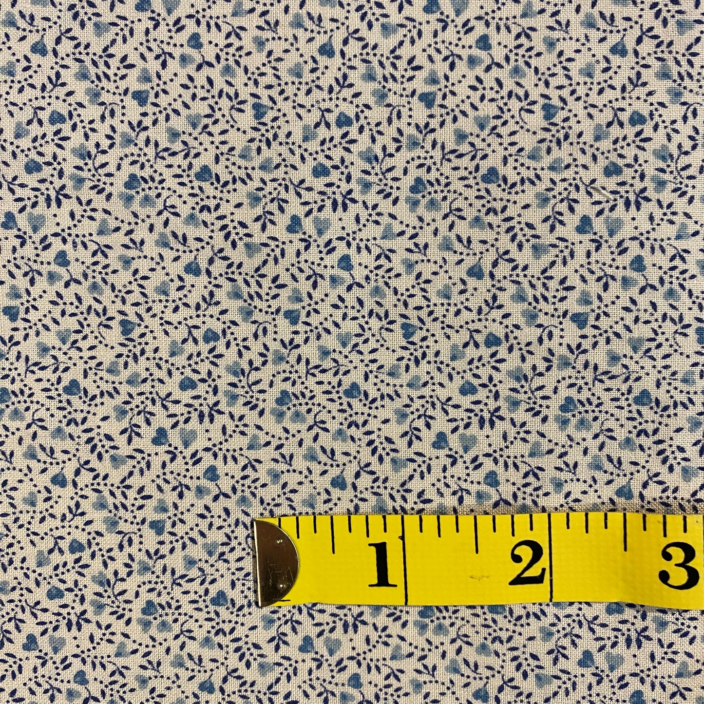 Blue Micro Floral Cotton: 1.75 yds