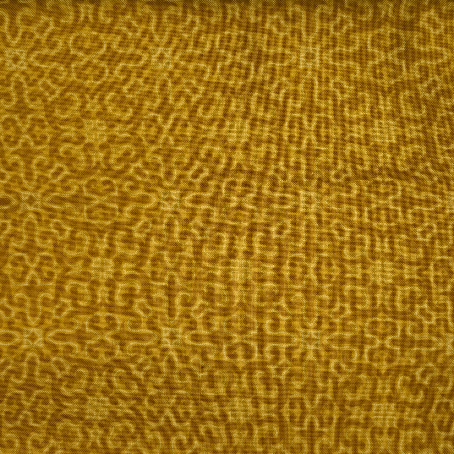 Golden Yellow Block Print Cotton: 2 yds