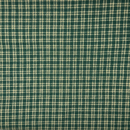 Green & Tan Plaid Cotton: 1 yd