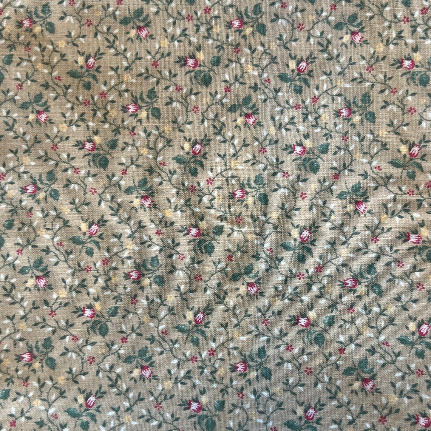 Pink, Yellow & White Micro Floral Cotton: 2.5 yds