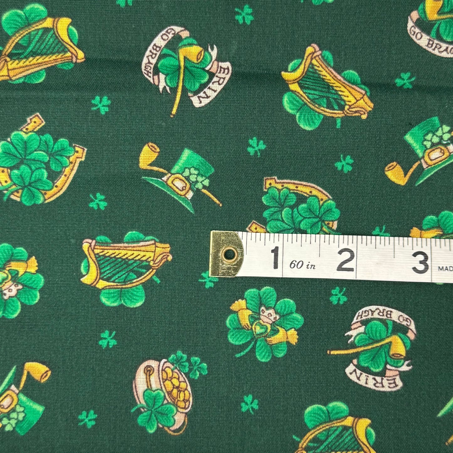 Green/Yellow St. Patrick's Day Novelty Print: 1.5 yds