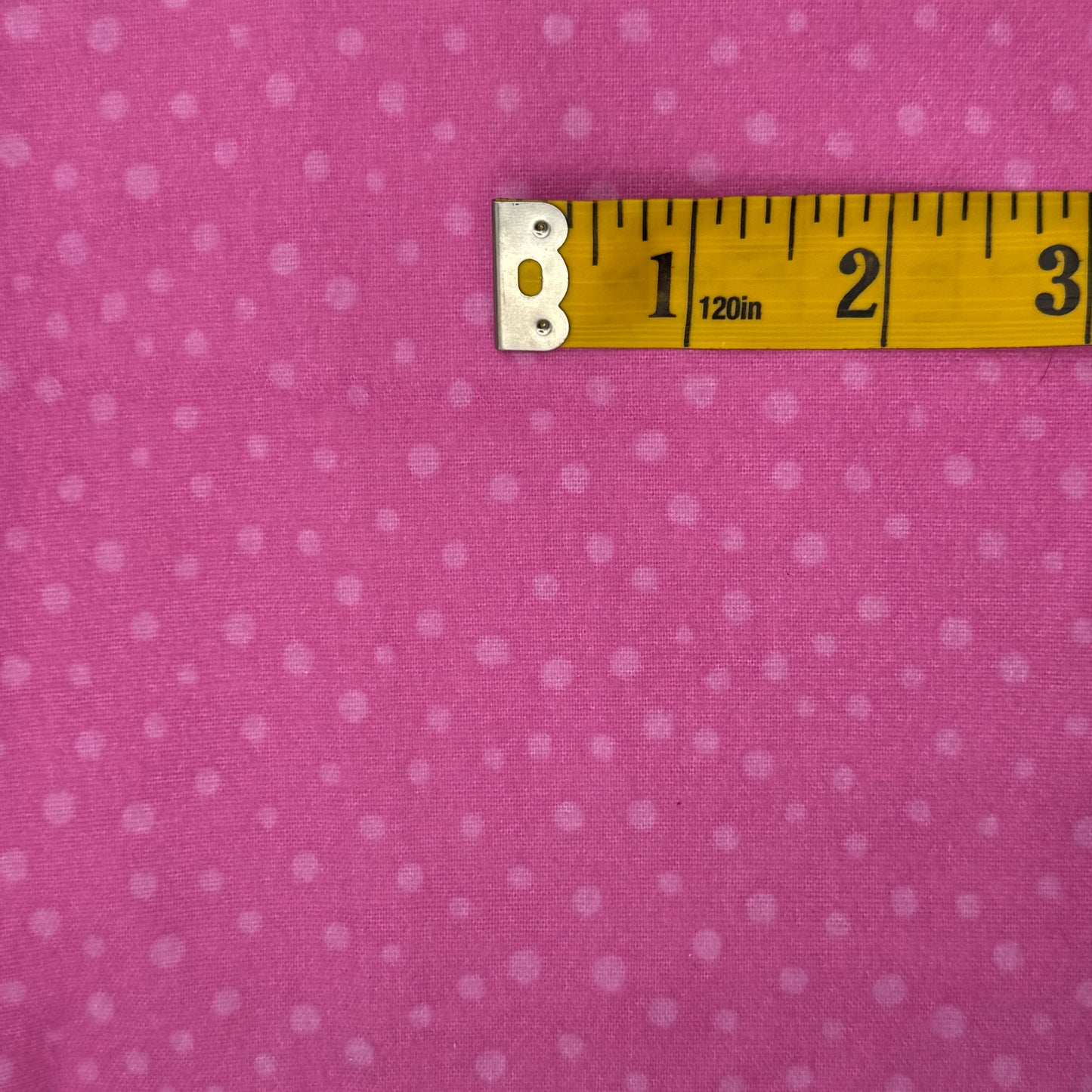 Pink Polka Dots Brushed Cotton Blend: 1 yd