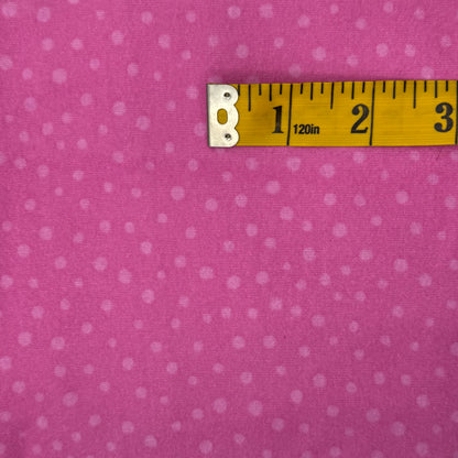 Pink Polka Dots Brushed Cotton Blend: 1 yd
