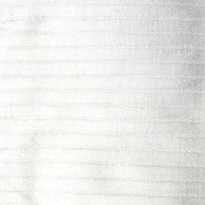 Lightweight White Ribbed 4-Way Stretch Knit Cotton Blend: 1.75 yds