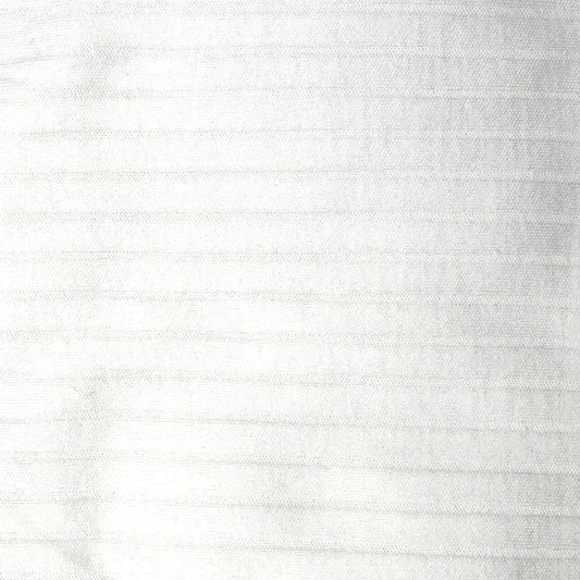 Lightweight White Ribbed 4-Way Stretch Knit Cotton Blend: 1.75 yds