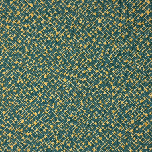 Green & Gold Abstract Cotton: 3 yds