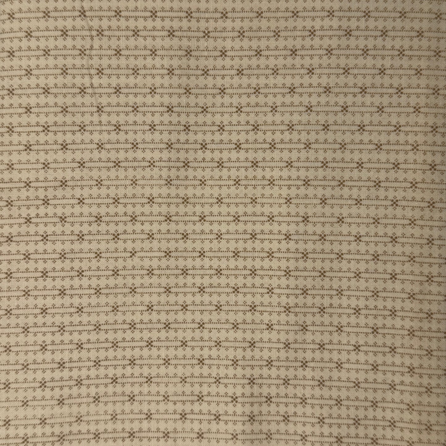 Cream With Geometric Stripes Cotton: 3 yds