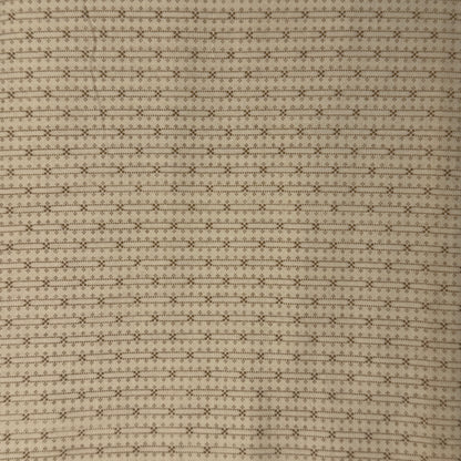 Cream With Geometric Stripes Cotton: 3 yds