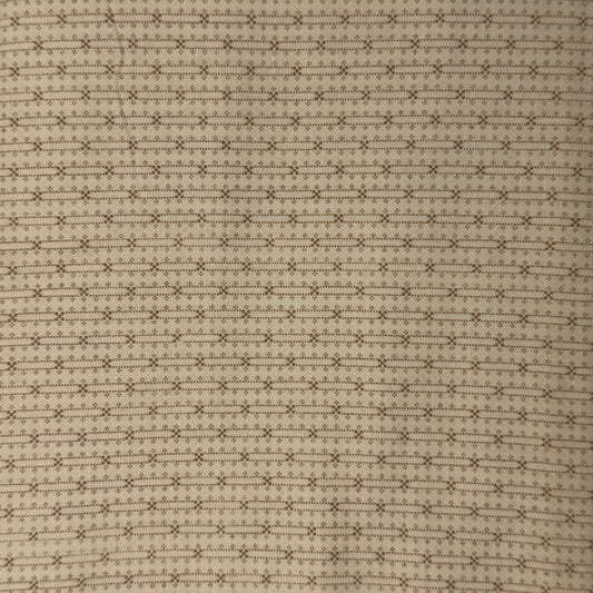 Cream With Geometric Stripes Cotton: 3 yds