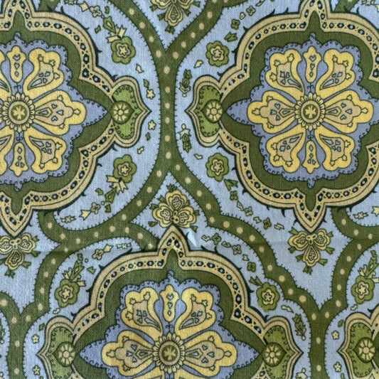 Blue Charm Cotton: 1 yd