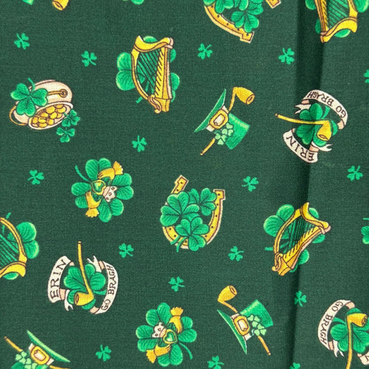 Green/Yellow St. Patrick's Day Novelty Print: 1.5 yds