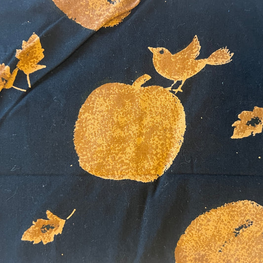 Orange & Black Fall Scene Cotton: 1.5 yds