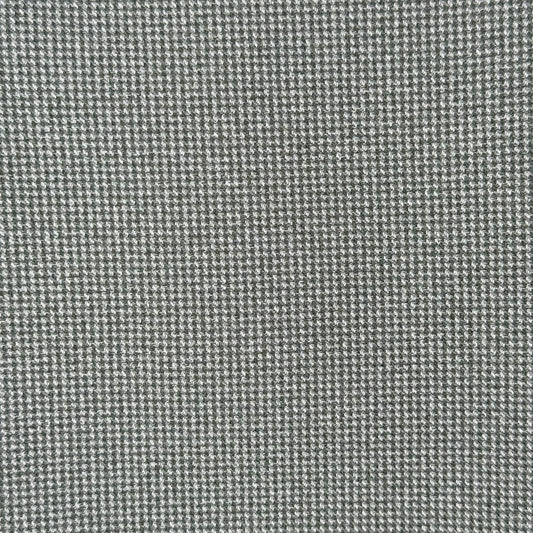Gray/Olive Green Houndstooth Woven Poly Suiting: 1 yd