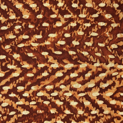 Rust/Orange/Cream Batik-Look Print Cotton: 1.75 yds