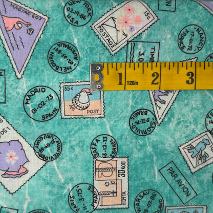 Air Mail Cotton: 1.5 yds