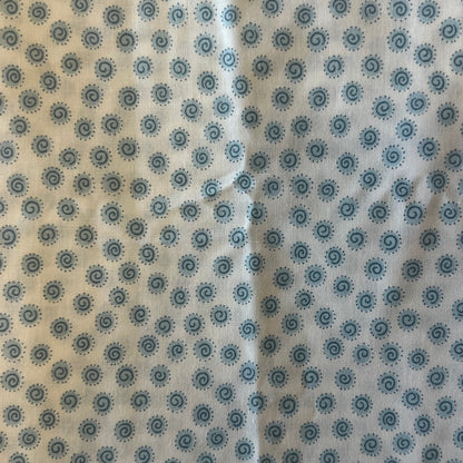 Blue Swirls Cotton: 1 yd