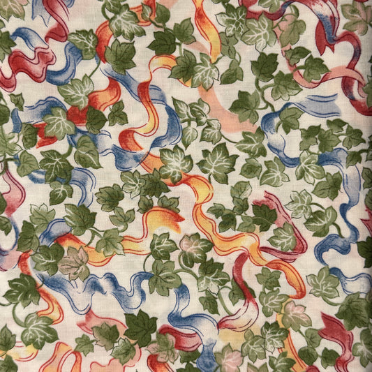 Leaves & Ribbons Cotton: 2 yds