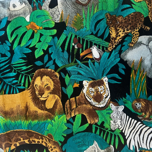 Vibrant Zoo Animals Cotton: 2.5 yds